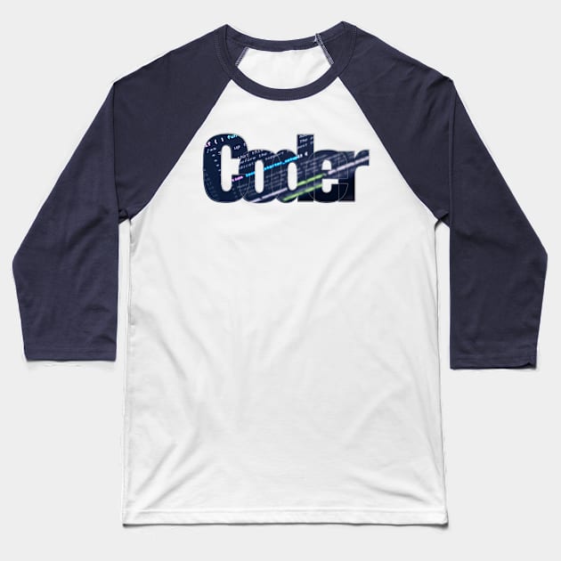 Coder Baseball T-Shirt by afternoontees